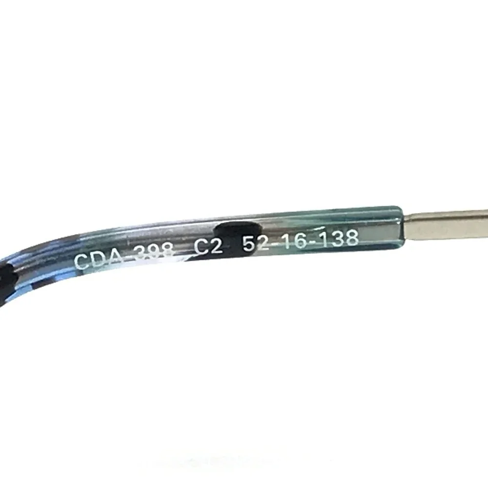Cote D'Azur Eyeglasses Frames CDA-398 C2 Black Silver Cat Eye Full Rim 52-16-138